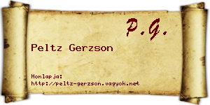 Peltz Gerzson névjegykártya